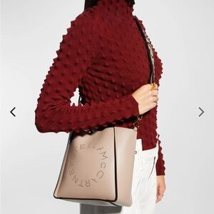 Stella McCartney Perforated Logo Alter Napa Crossbody Bag